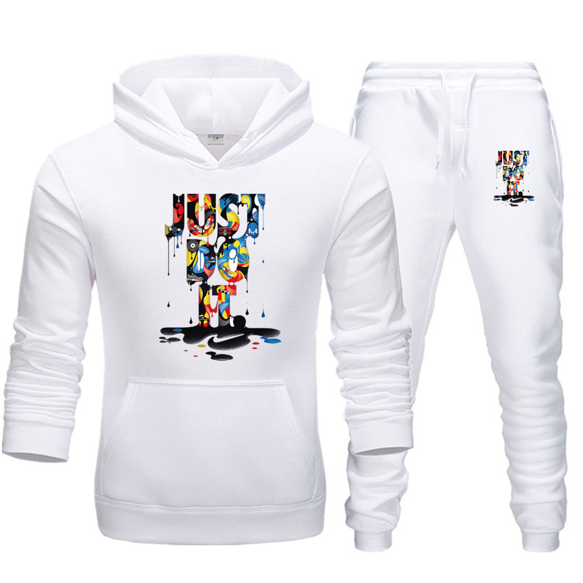 Outdoor Sport Men 2 Piece Set Casual Heavy Duty Hoodie Sets Polyester And Cotton Tracksuit 